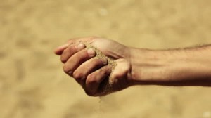 fistful of sand