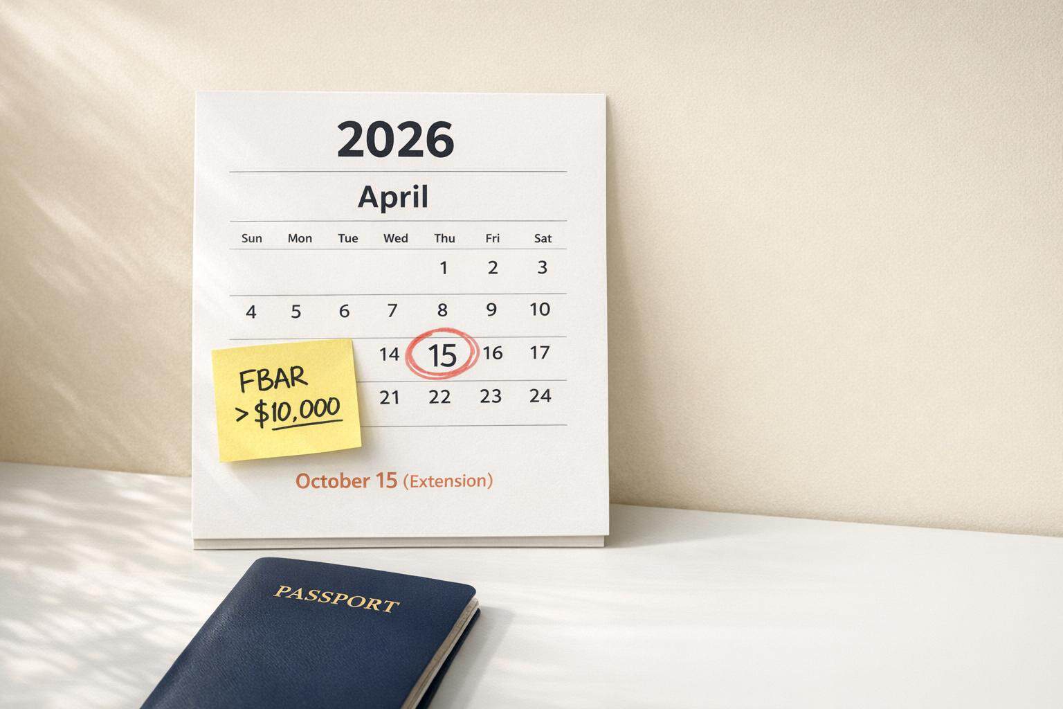 FBAR Filing Requirements 2026: Deadlines, Penalties, and Common Mistakes